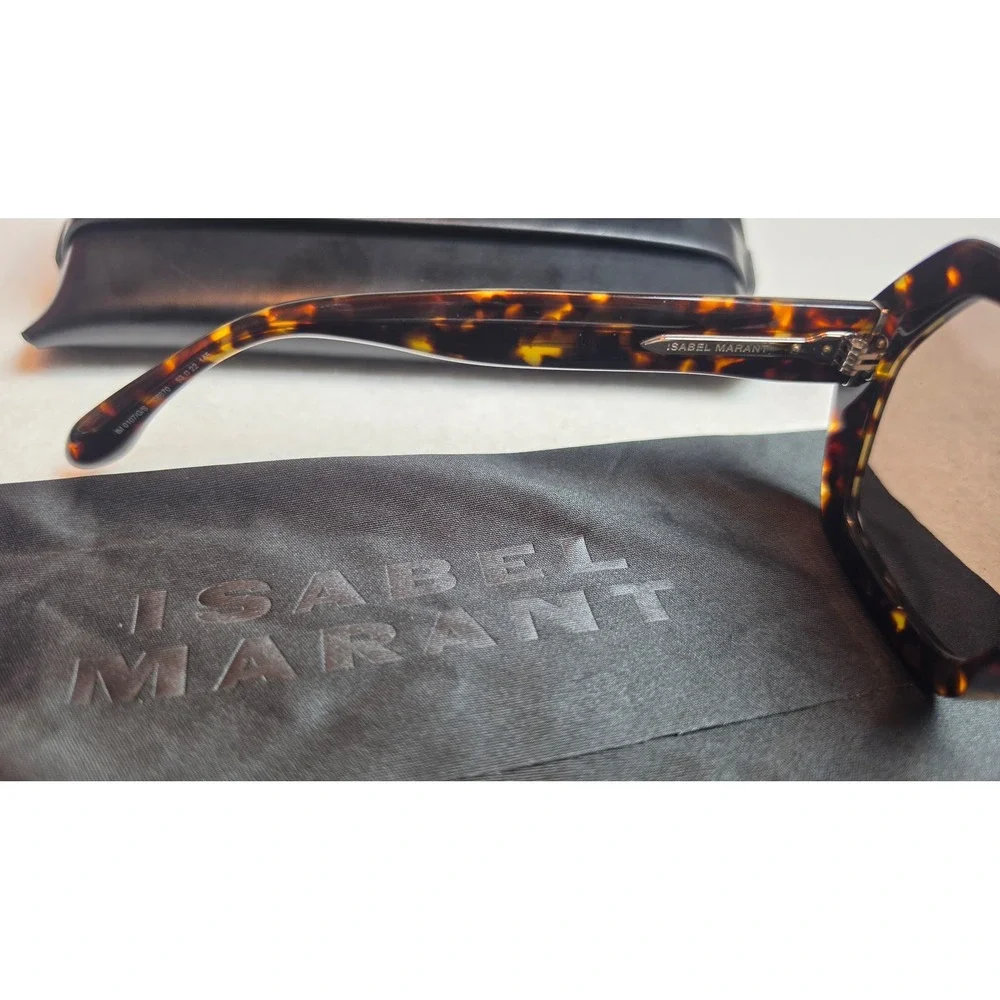 Isabel Marant IM 0107/S Sunglasses Dark Tortoise Geometric Oversized Havana
